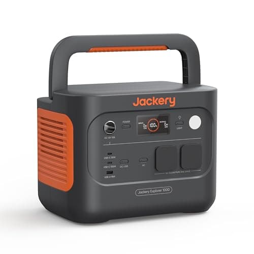 Jackery Explorer 1000 v2 Tragbare Powerstation,1070Wh LiFePO4 Solargenerator,1500W AC/100W USB-C Ausgang, 1 Std. Schnellladung, LFP Powerstation für Outdoor Camping,Wohnmobil,Notfall