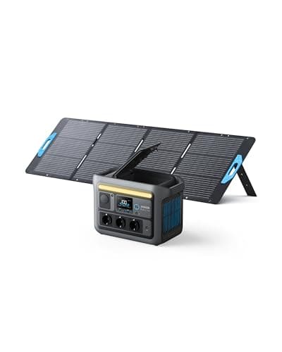 Anker SOLIX C800 Tragbare Powerstation mit 200W Solarpanels, 1200W (1600W Spitzenleistung) Solargenerator, 100% Akku in 58 Min., 768Wh LiFePO4 Akkus für Camping, Wohnmobil, RV, Reisen, Stromausfall