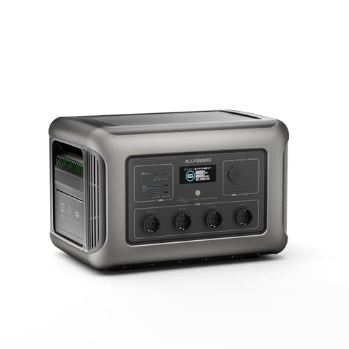 ALLPOWERS Tragbare Powerstation R3500, 3168Wh Solargenerator mit LiFeP04, Schnellladung in 1.5 Stunde, bis zu 3500W Leistung, Balkonkraft Mobiler Stromspeicher für Notstrom/Camping/Wohnmobile