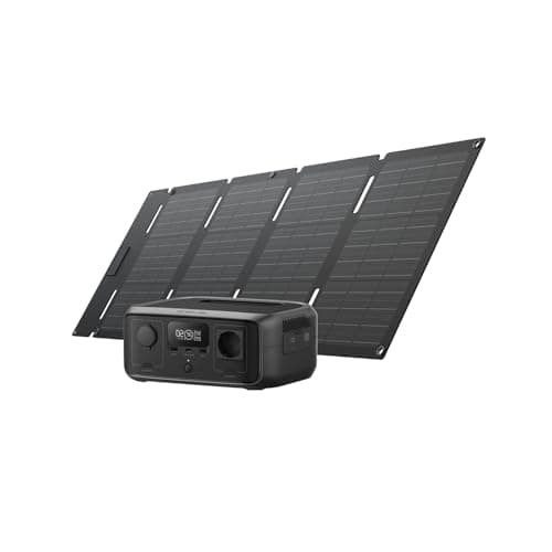 ECOFLOW RIVER 3 Tragbare Powerstation mit 45 W Solarpanel, 245 Wh LFP Batterie, bis zu 600 W Leistung, GaN verdoppelt die Laufzeit, <20 ms USV, 30% kompakterer Solargenerator für Outdoor-Camping
