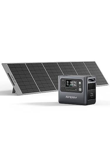 AFERIY Solar Generator 1200W mit 400W Solarpanel, 960Wh Tragbare Powerstation (2400W Peak), LiFePO4 Batterie, 220V-240V, Faltbar Solarpanel mit USB, IP65, für Outdoor Camping, Reise, Stromausfälle