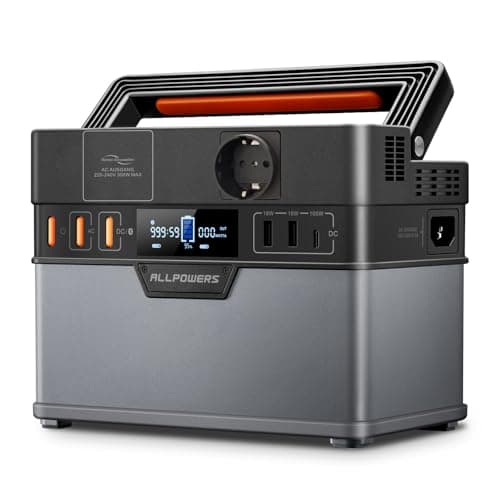 ALLPOWERS Tragbarer Powerstation 288Wh / 78000mAh Mobile Stromversorgung Generatoren 300W Batterie Mobiler Stromspeicher für Garten Party Reise Camping Wohnmobil Notfall