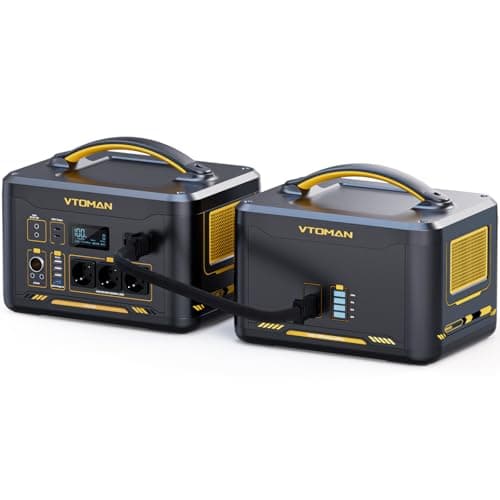 VTOMAN Jump 2200 Tragbare Powerstation mit Zusatzbatterie - 3096Wh/2200W LiFePO4-Batterie Solar Generator Mobile Notstromaggregat, Dual PD 100W Typ-C Anschlüsse für Camping, Reisen, Wohnmobil
