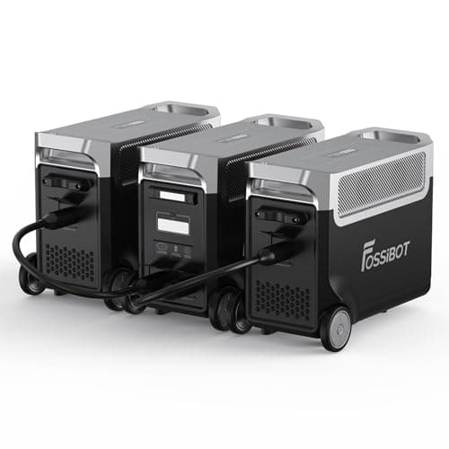 FOSSiBOT F3600 Pro mit 2x FB3840 Erweiterungsakku, 11,52 kWh Erweiterbare Solargenerato mit 3600W AC Ausgängen (7200W Peak), LiFePO4 Akkupack für den Hausgebrauch, Notfall, Reise