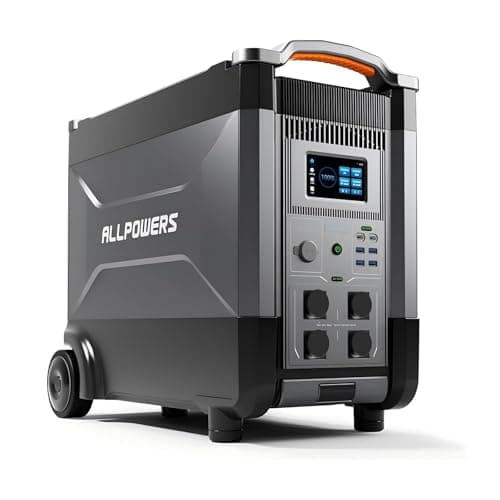ALLPOWERS R4000 Tragbare Powerstation, 3456Wh LiFePO4 Akku, 4000W AC/100W USB-C Ausgang Solar Generator mit UltraFast Modus, LFP Powerstation für Zuhause, Camping, Wohnmobile, Off-Grid, Stromausfall